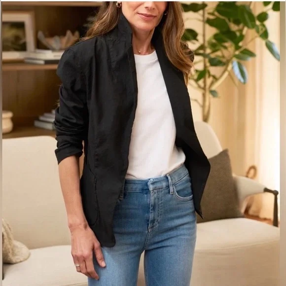 NWT Frank & Eileen Dublin Black Sweatshirt Blazer, size XS - Picture 7 of 12